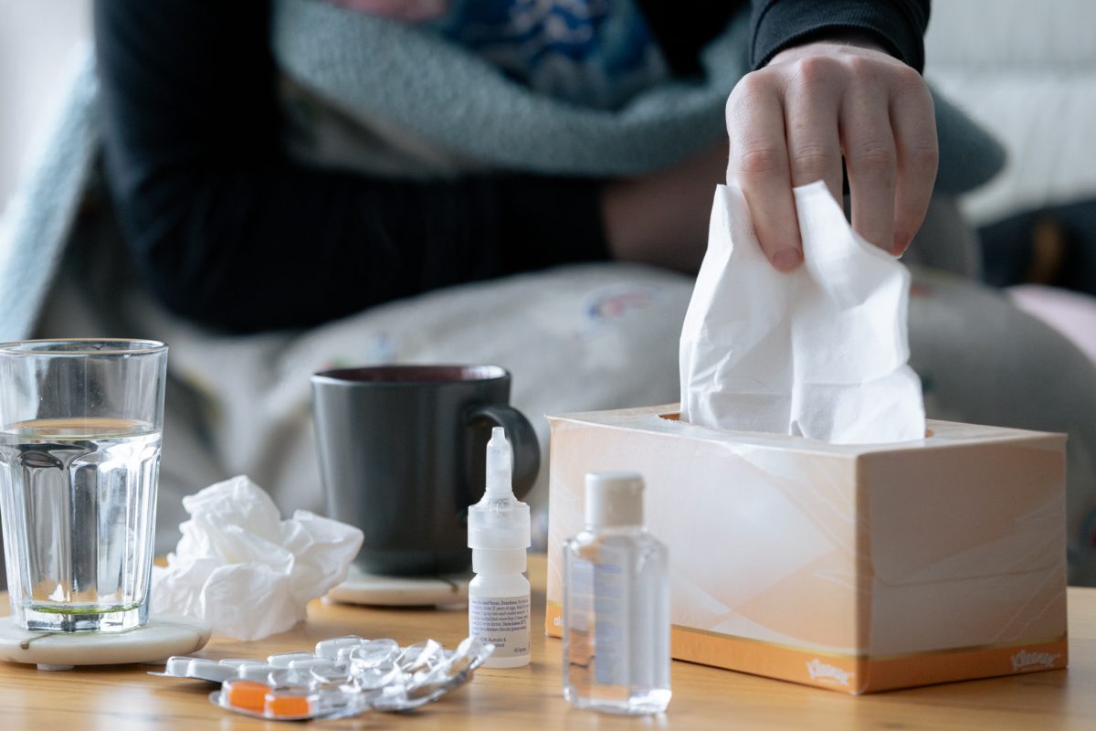 Person getting a tissue