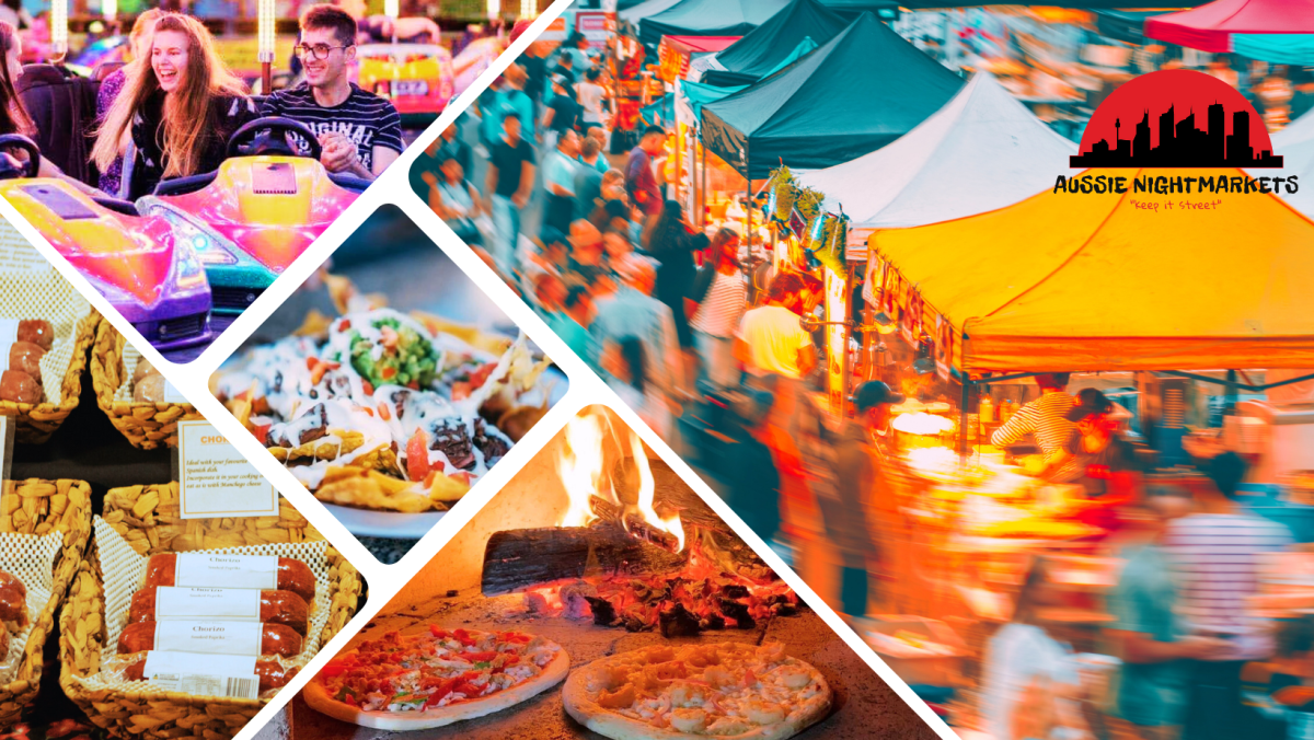 Montage of rides and food