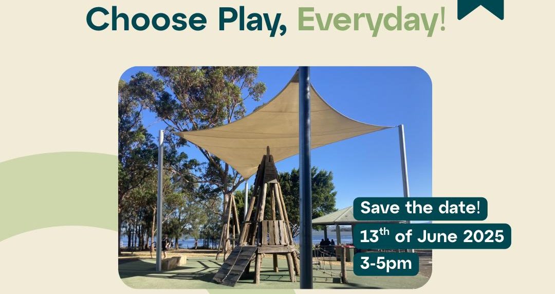 Banner for Play Illawarra event featuring playground equipment
