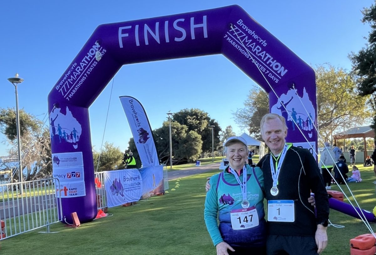 Bravehearts 777 marathon Cherie and husband