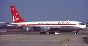 First pieces of Travolta’s vintage Qantas jet land for HARS Tarmac Day