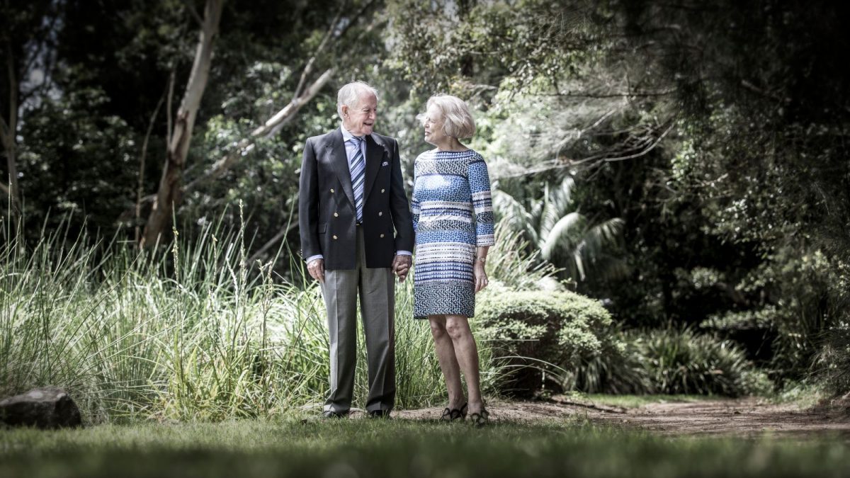 Two people walking