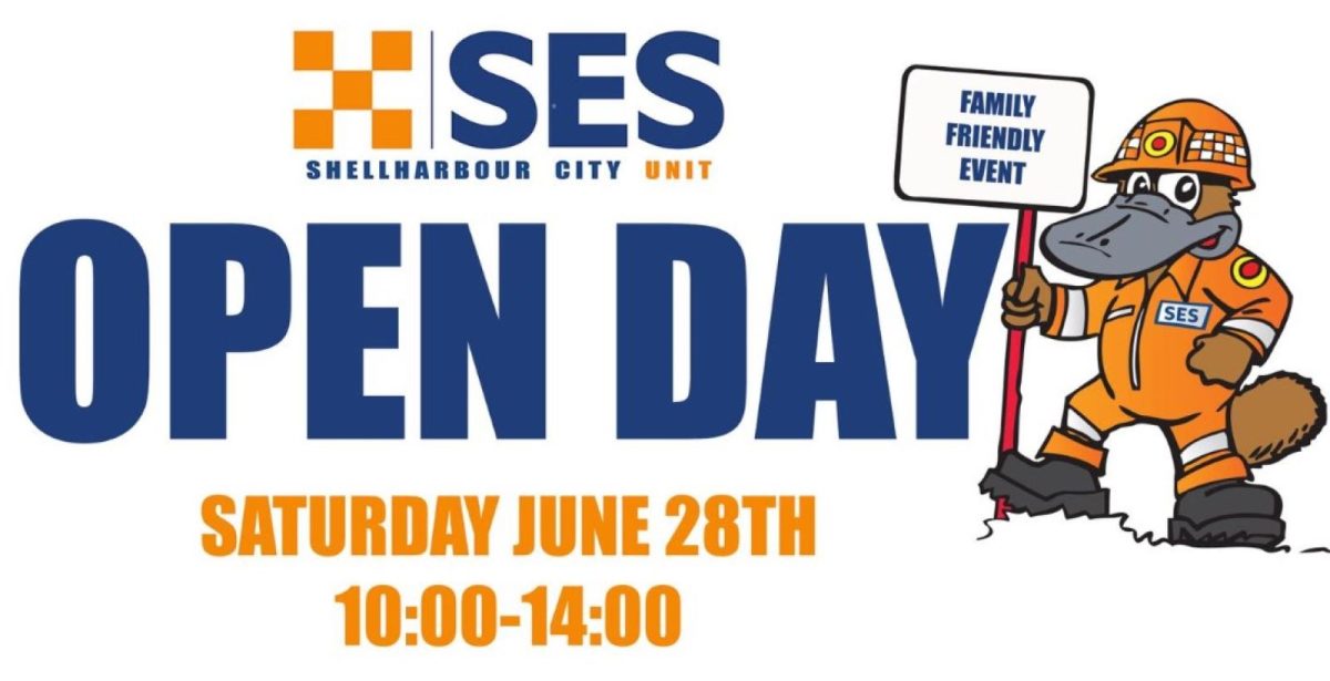 Banner for SES open day featuring a cartoon platypus