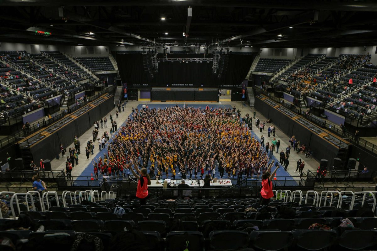 Performers in first all-in rehearsal of the Southern Stars finale.