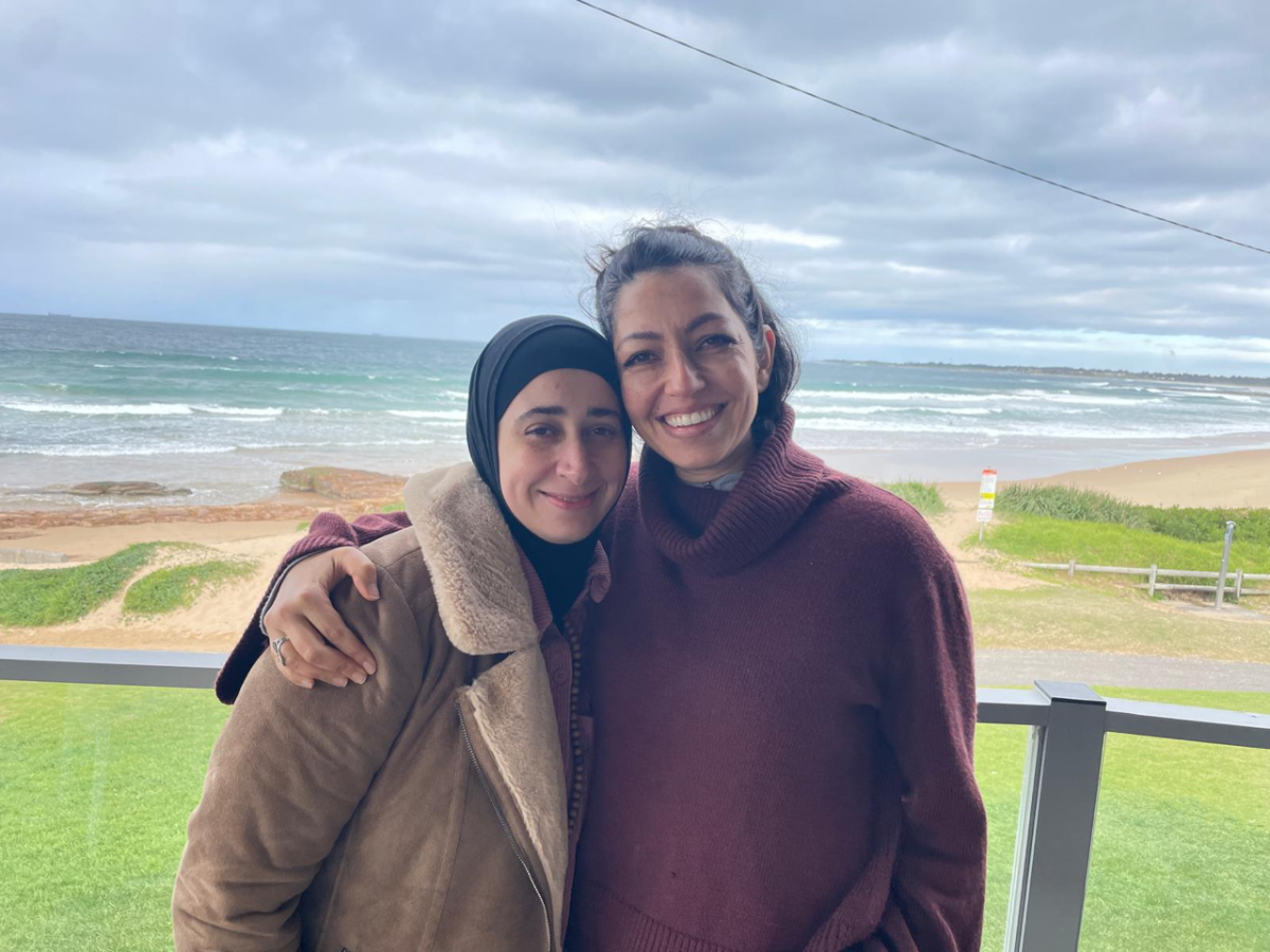 Serenity Mothers founder Farah Alashhab and director Haleema Ahmed at Bulli Beach, where the group was born.