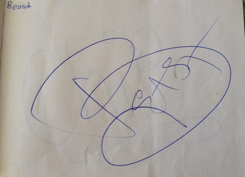 The Beast's signature