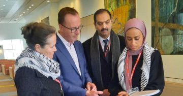 Wollongong pharmacist takes push for Gaza healthcare to parliament