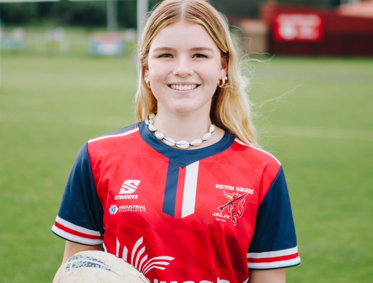 Abbie Caldow of the Wests Devils Junior Rugby League Club