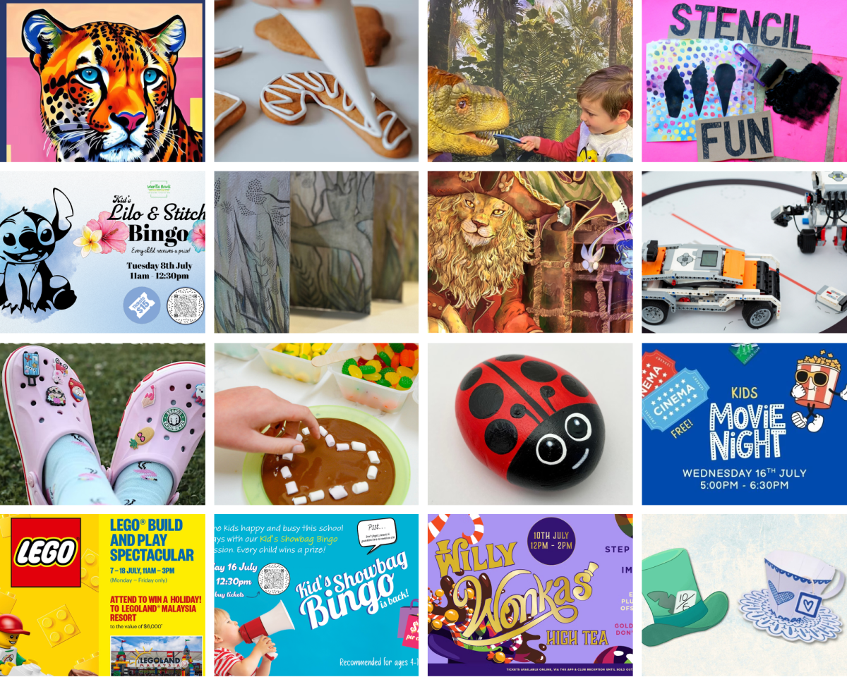 Collage of colourful pictures