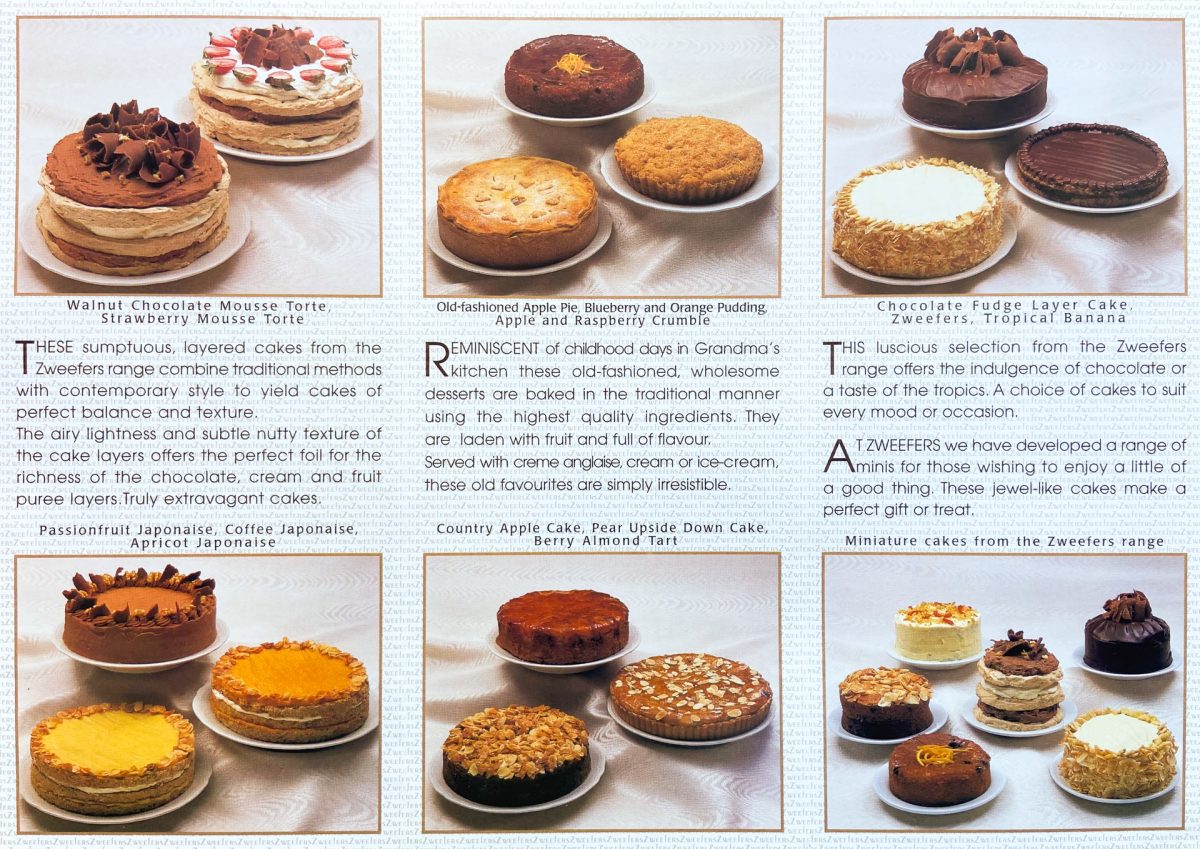 Zweefers brochure of cakes