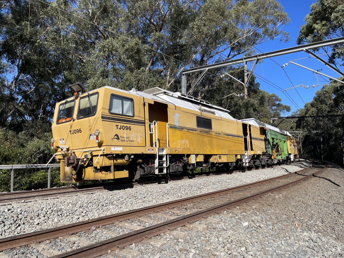 New cleaned ballast on down track