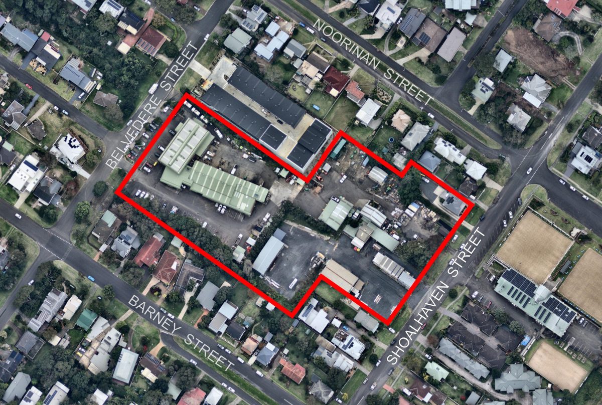 Mao showing Shoalhaven rezoning area