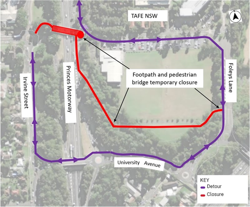 TfNSW road closure map and detour