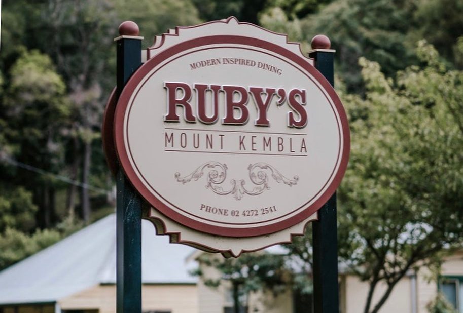Ruby's Mount Kembla sign