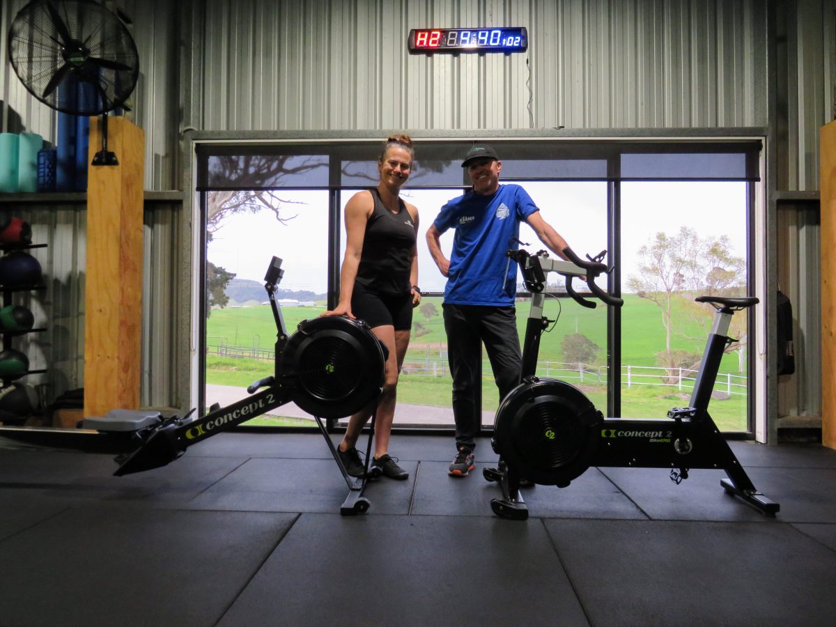 Kiama's Nardia Guillaumier and her rowing coach Alan Swan get ready for for their mammoth marathon challenge.