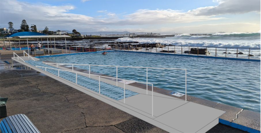 Beverley Whitfield Ocean Pool ramp concept design