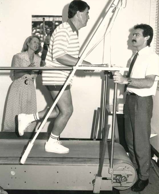 Steve Martin and Julie Steele fitness testing at IAS.