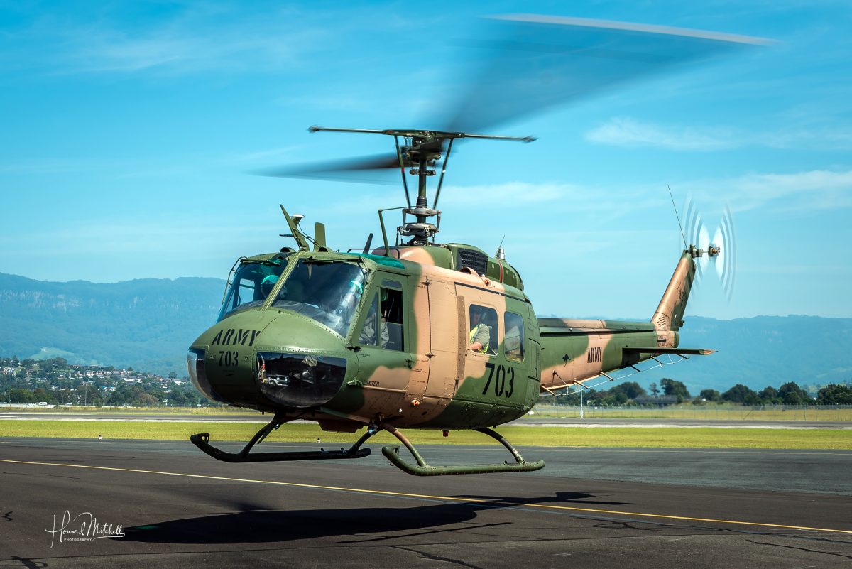 HARS Huey 703 helicopter