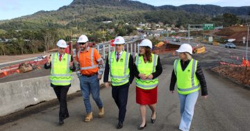 $12m boost officially brings pedestrian bridge back into Mt Ousley Interchange project