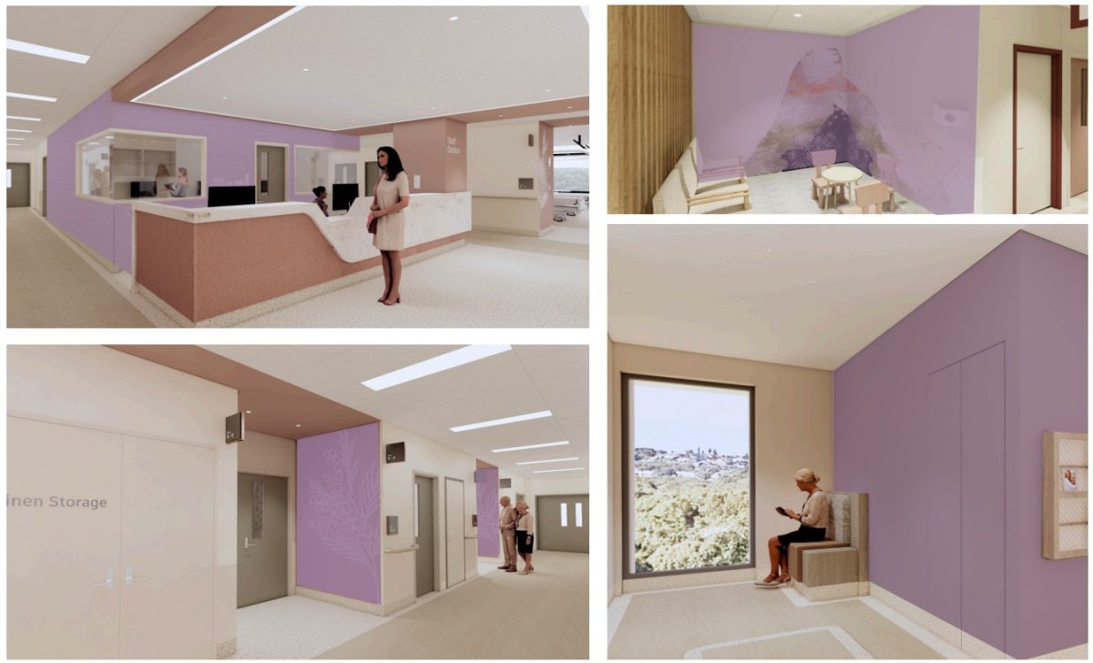 Interior plans for new Shellharbour Hospital interiors