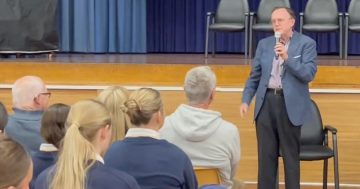 Neil Kirby’s emotional return to Warilla High to launch novel born in its classrooms