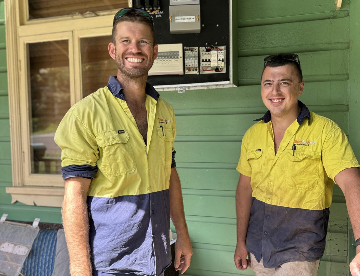 Sun People electricians upgrading a switchboard