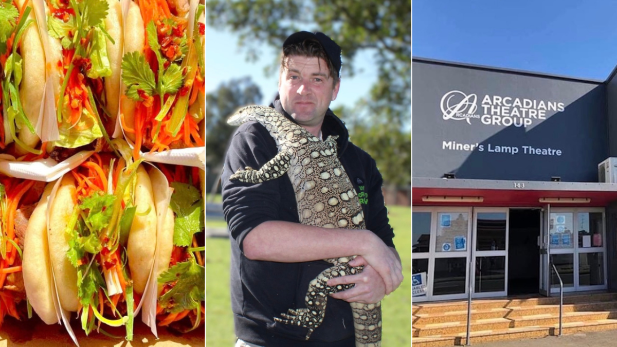 pho, man with a lizard, store