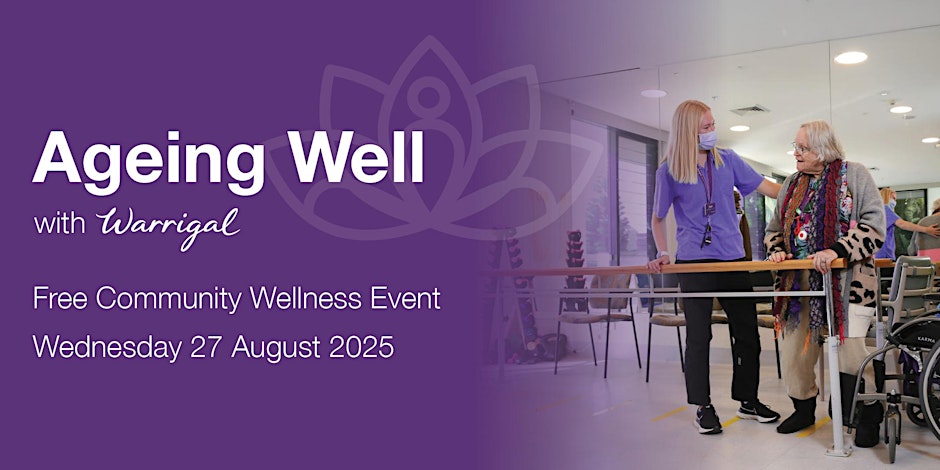 Banner for aging well event