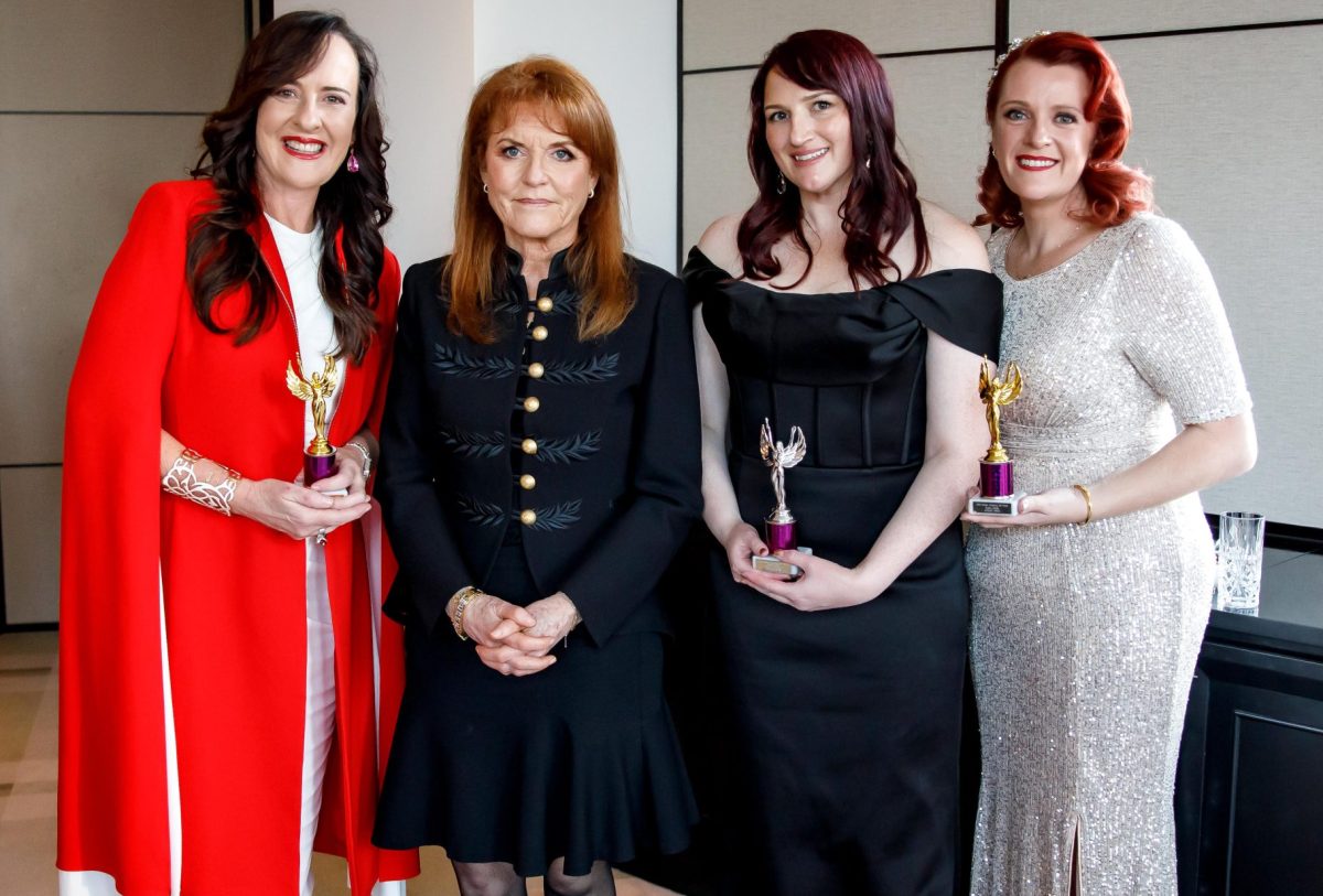 Illawarra entrepreneurs Kylee Dennis, Danielle Camer and Amy Hall with Duchess of York Sarah Ferguson at this year’s Women Changing the World Awards earlier this year.