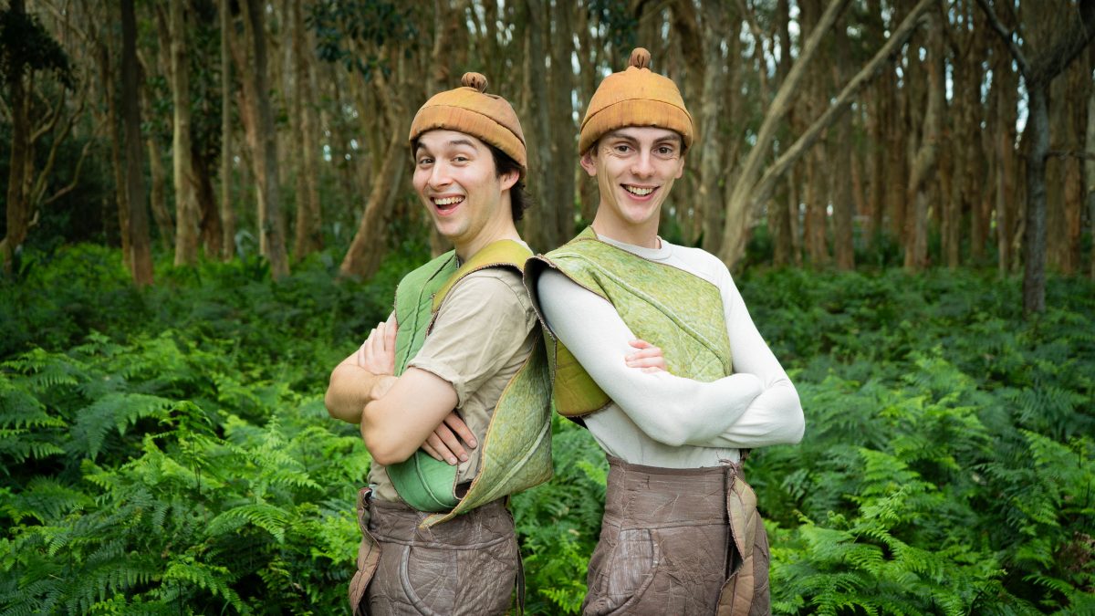 Actors dressed as Snugglepot and Cuddlepie