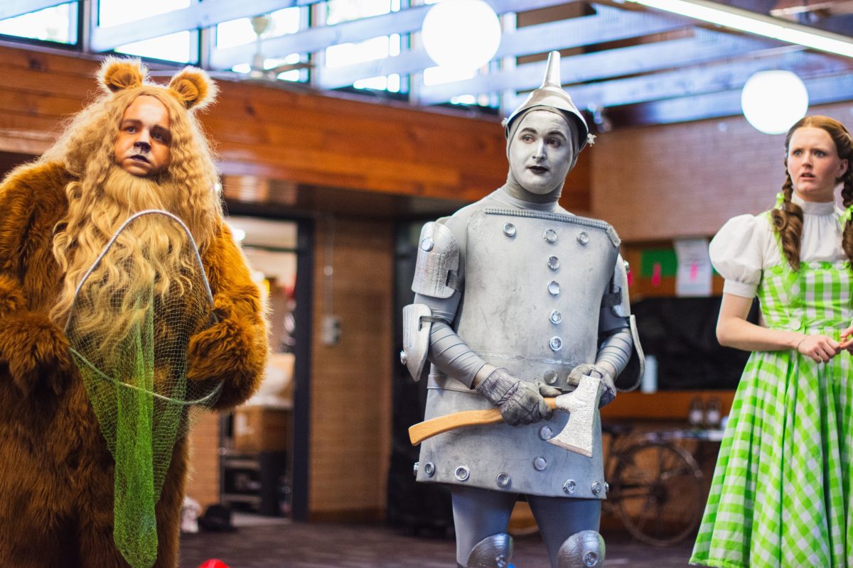 Actors in rehearsal for Wizard of Oz