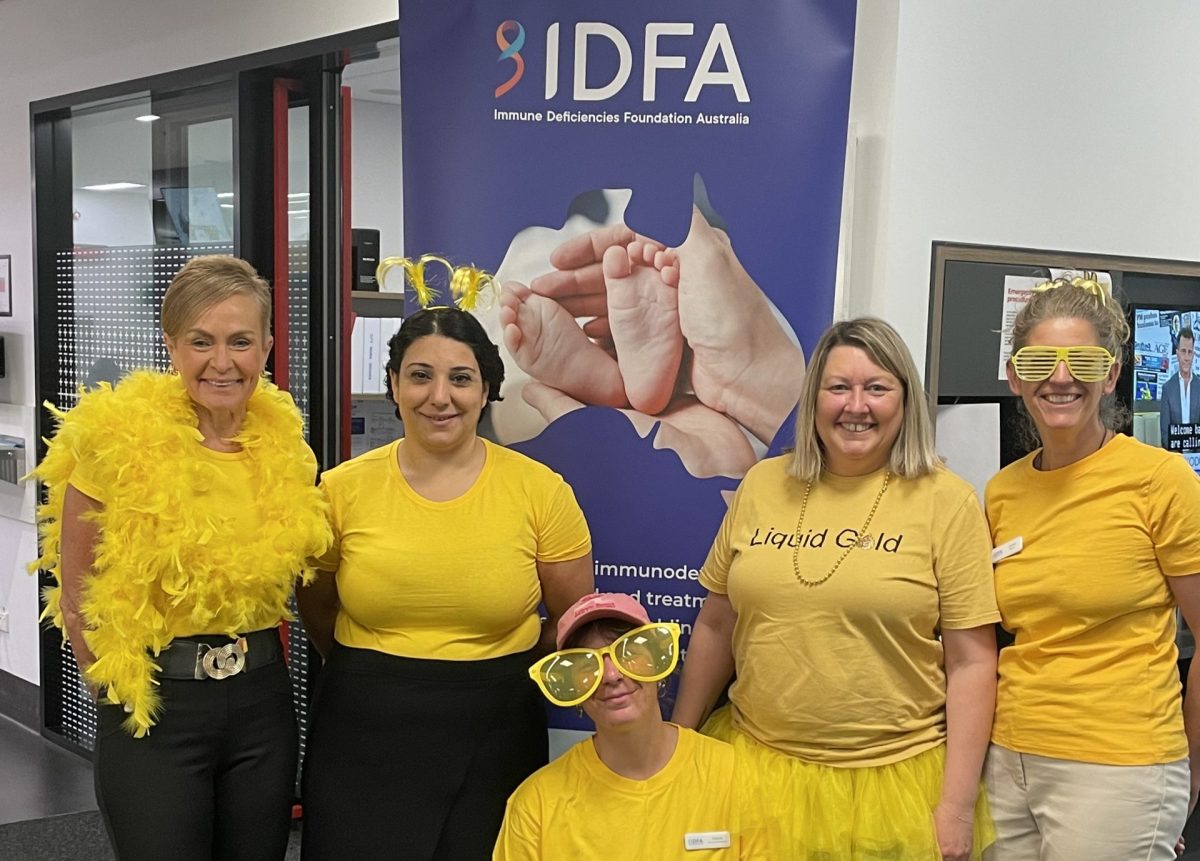 People dressed in yellow