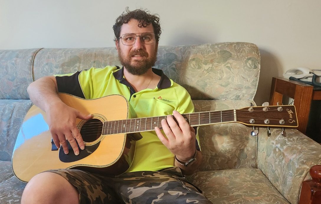 Man with guitar