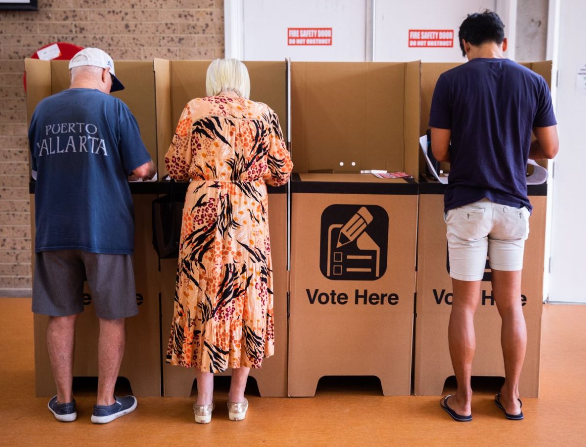 People voting