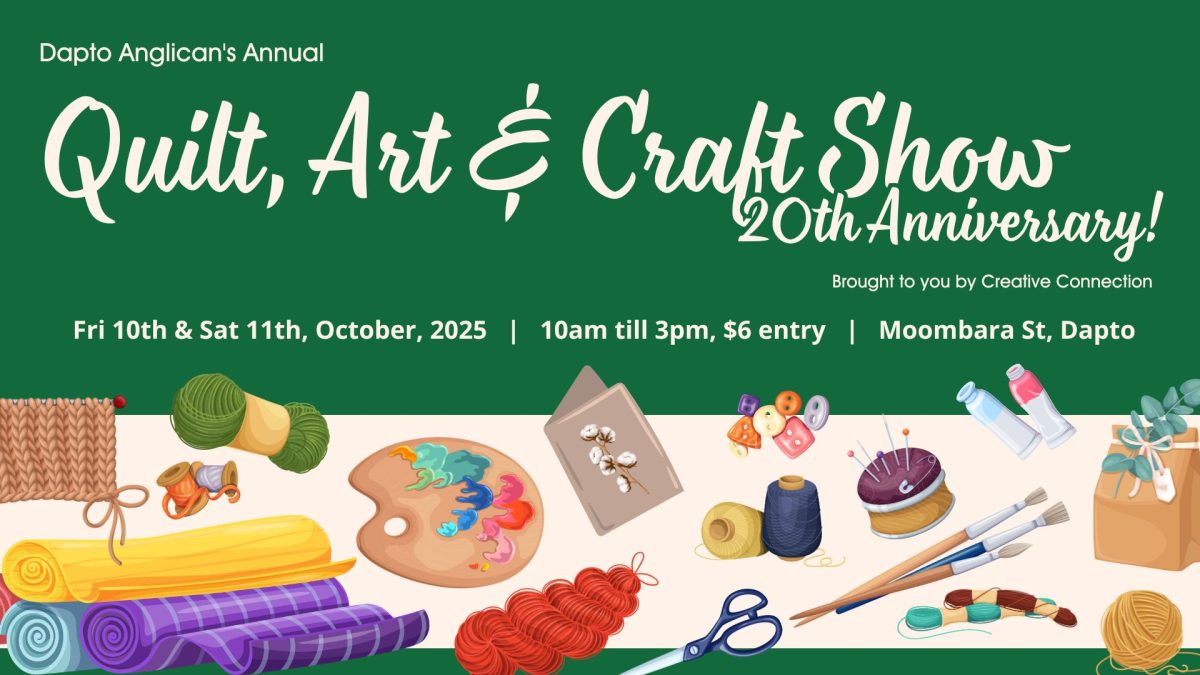Banner for quilt and craft fair