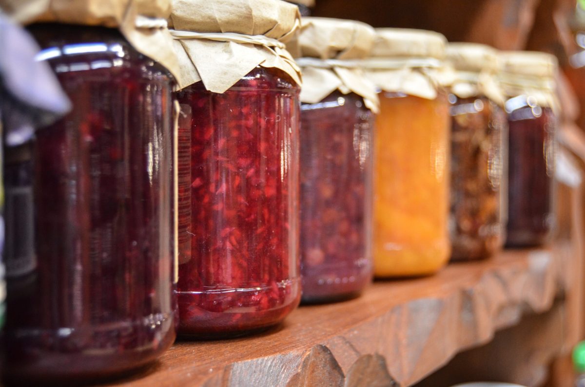 jars of preserved food