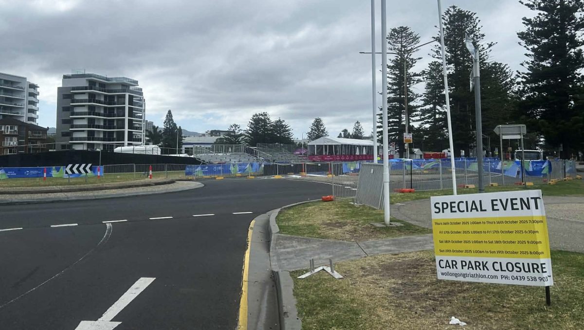 Special event closures sign and cordoned-off roads
