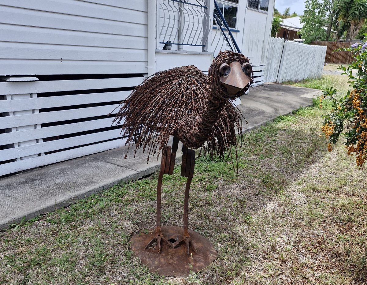 Emu made from upcycled materials