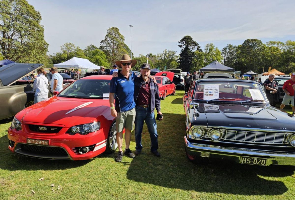 Warren and Eric with the GT and Fairlane