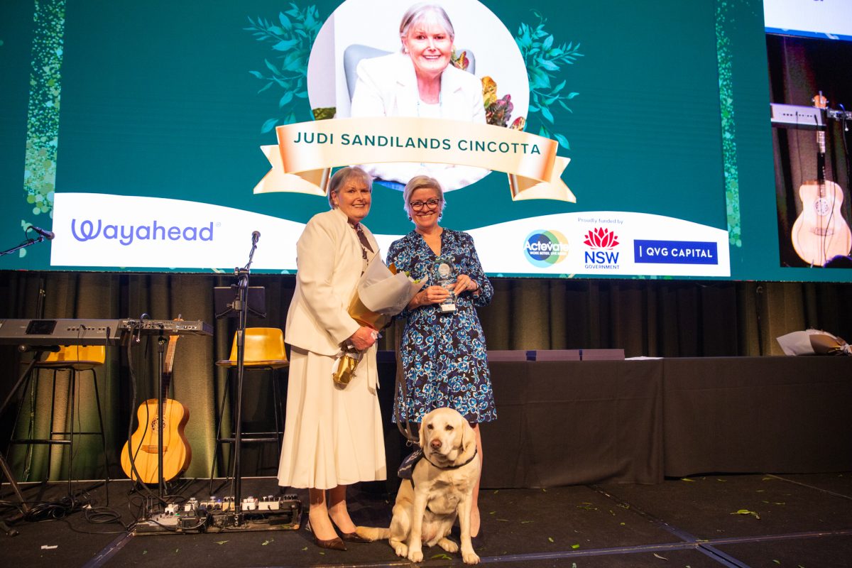 Judi Sandilands-Cincotta was awarded the special honour by Mental Health Commission of NSW Jennifer Black.
