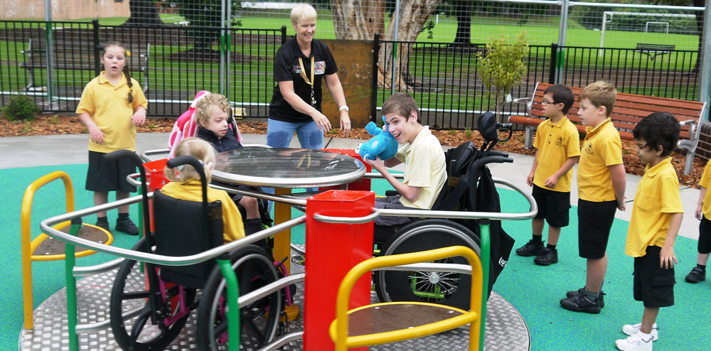 Luke's Place at Corrimal features a variety of play equipment.