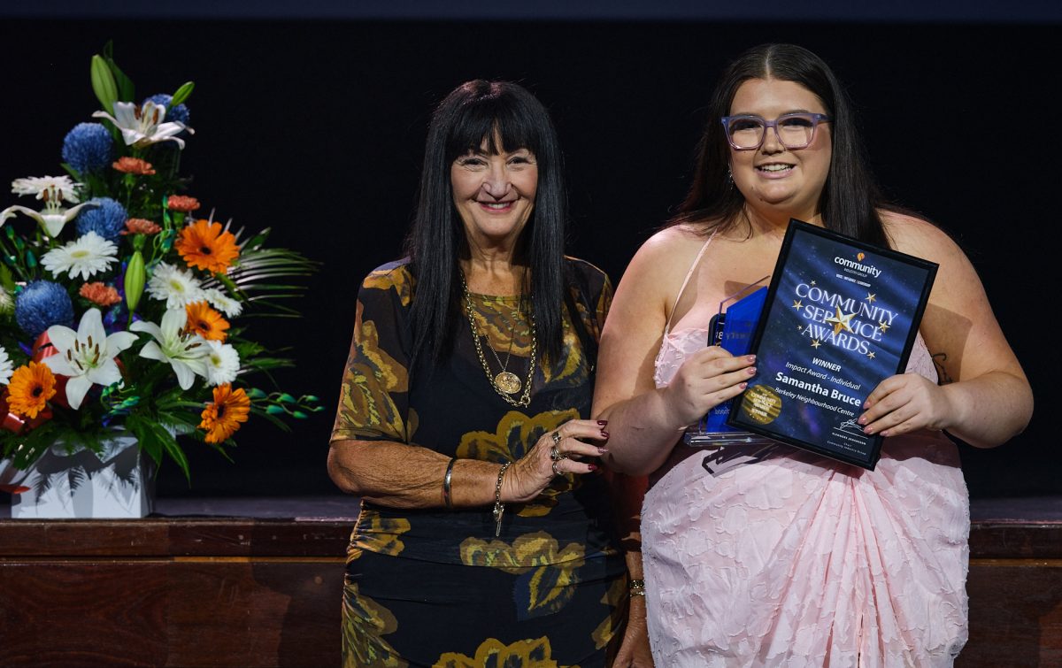 Narelle Clay and award-winner Samantha Bruce