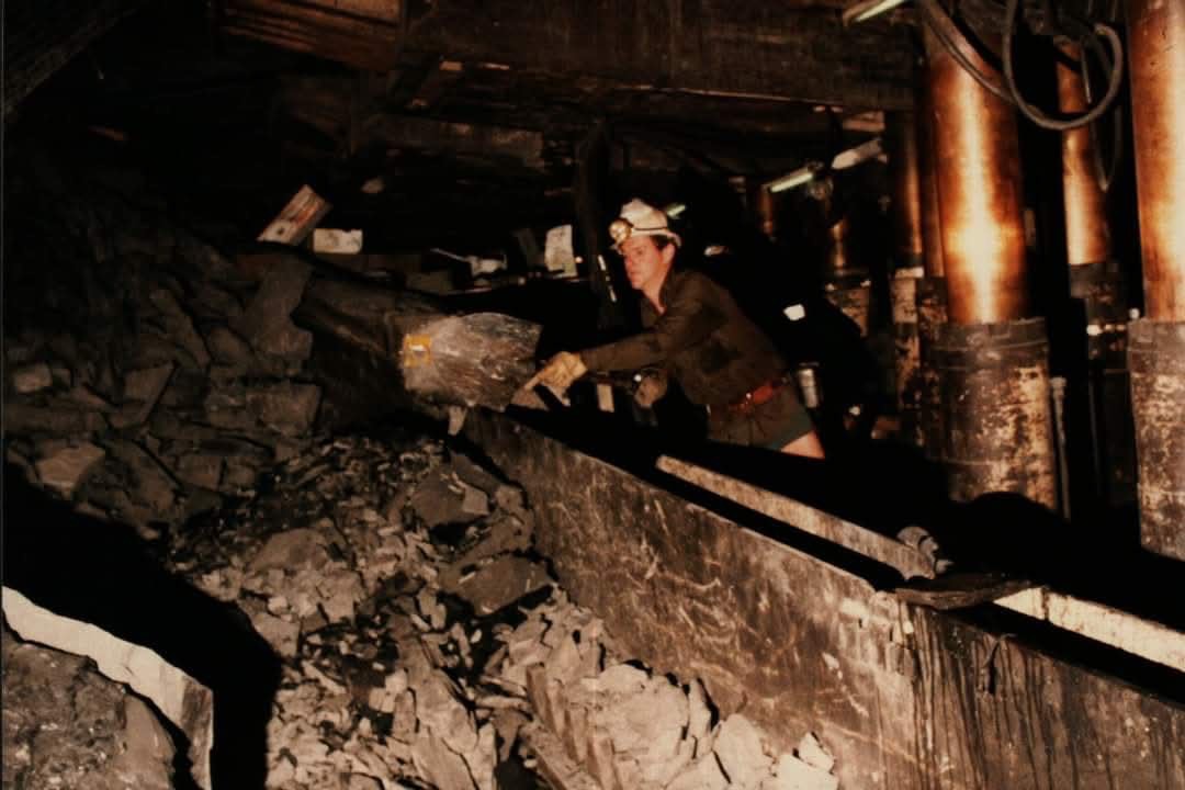 Coal miner at work