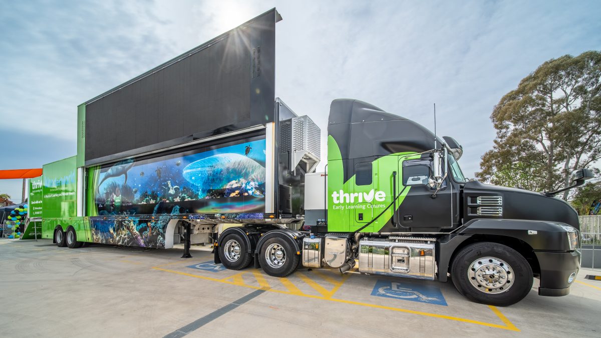 Thrive's Wonder Worlds 3D hologram truck