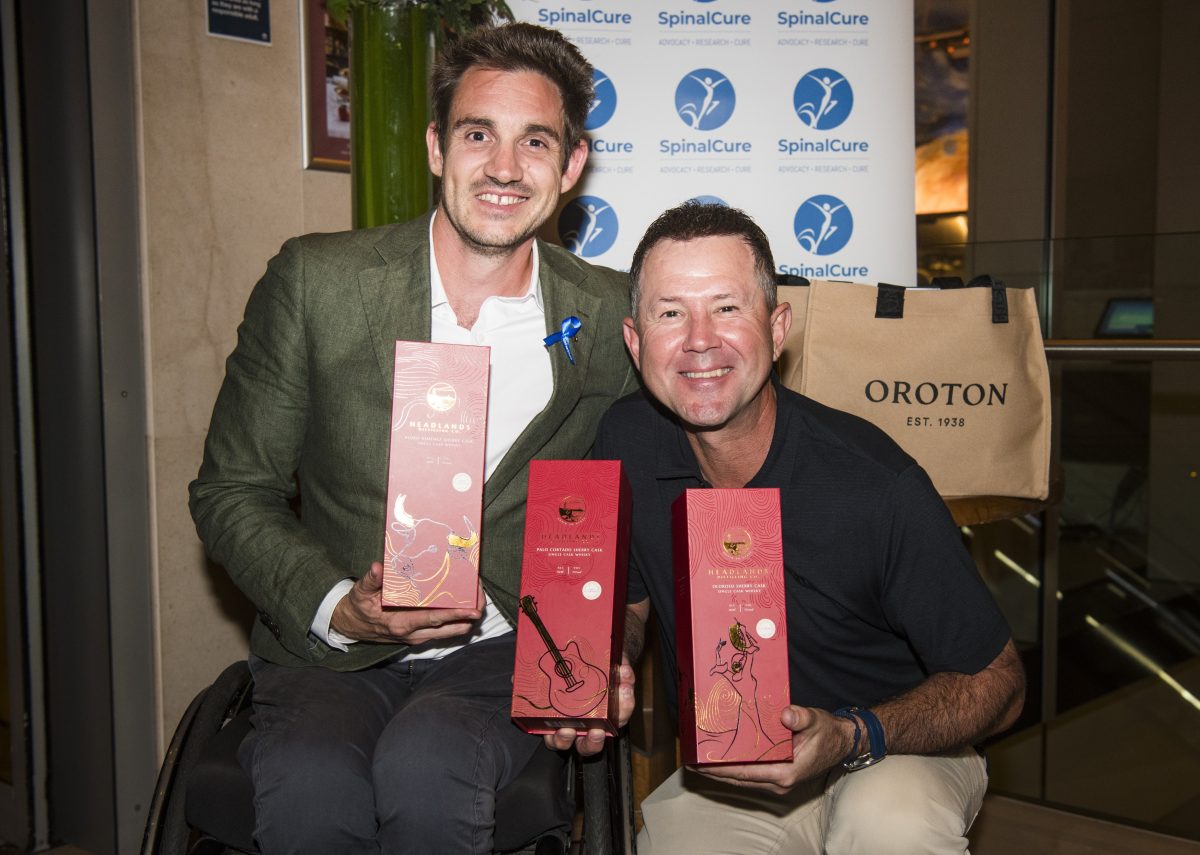 Dean Martelozzo and Ricky Ponting.