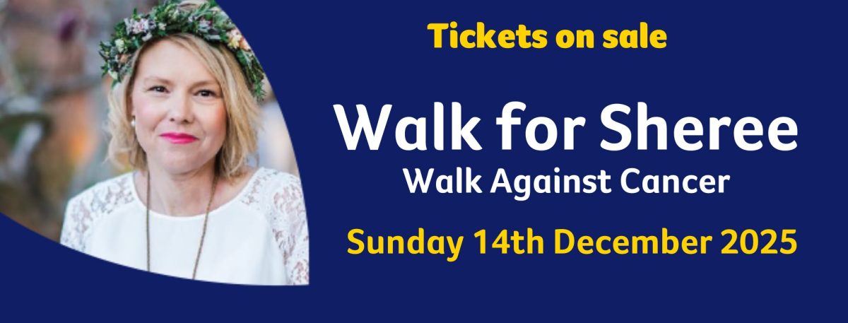 Banner for cancer walk