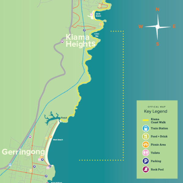 The south section of the Kiama Coast Walk.