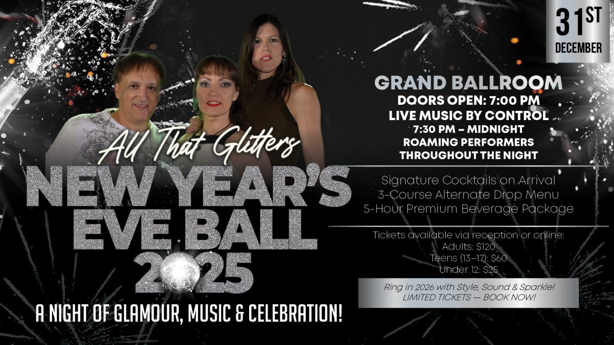 Banner for NYE celebration