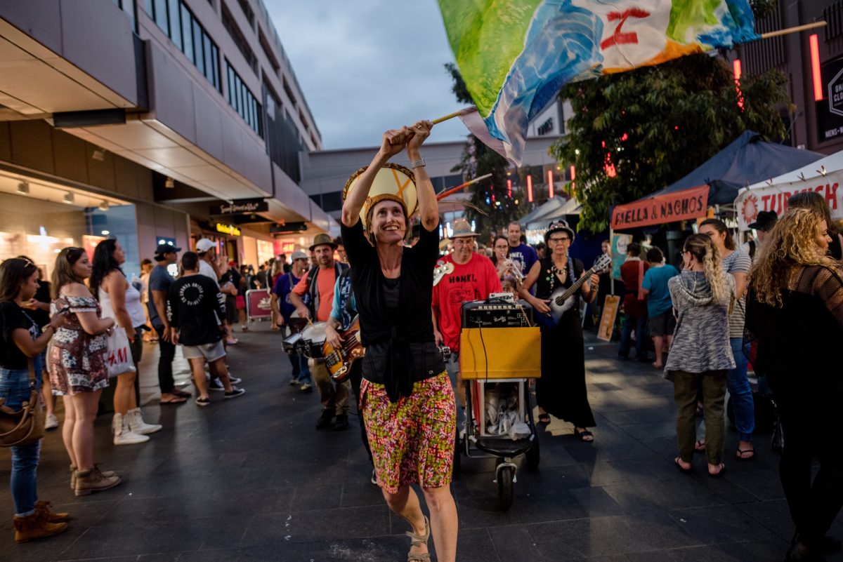 Performers at Honk festival
