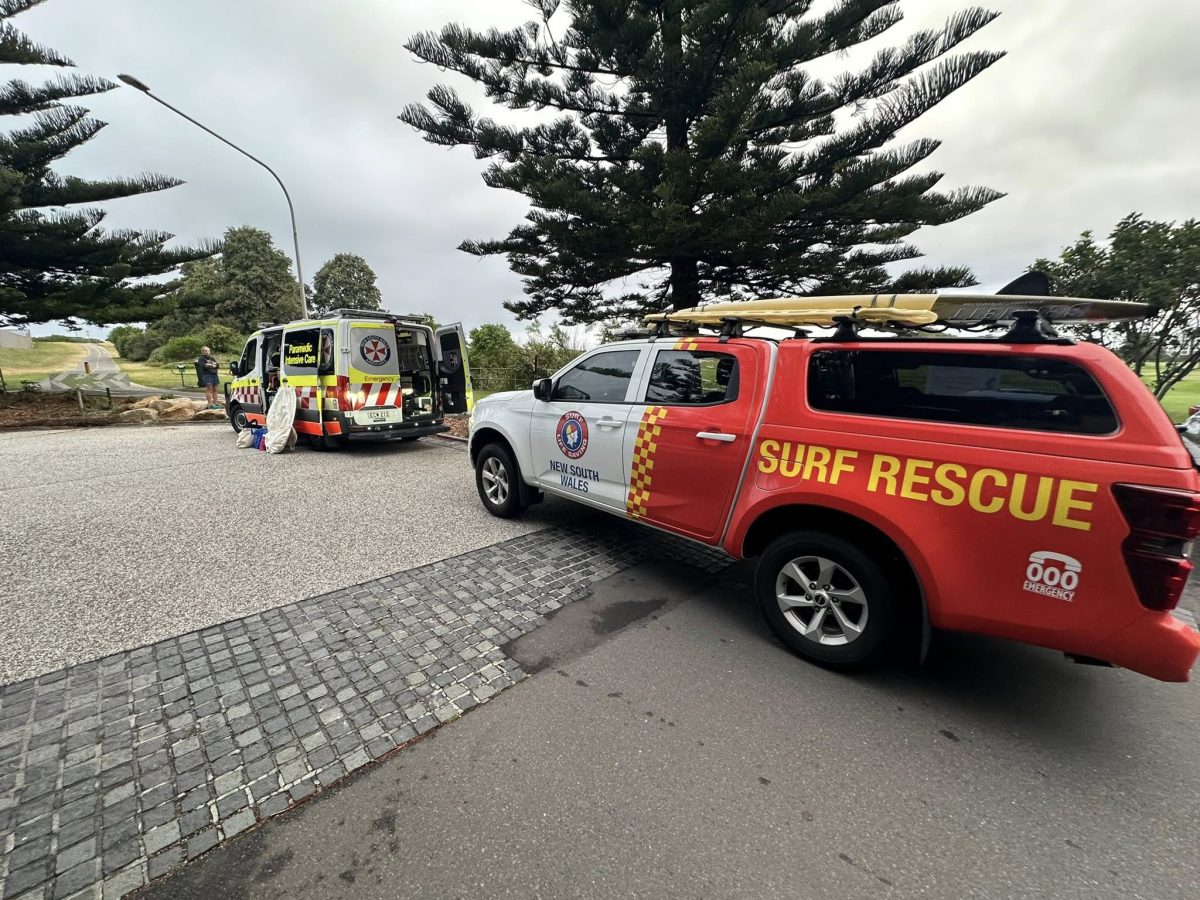 Surf rescue car and ambulance